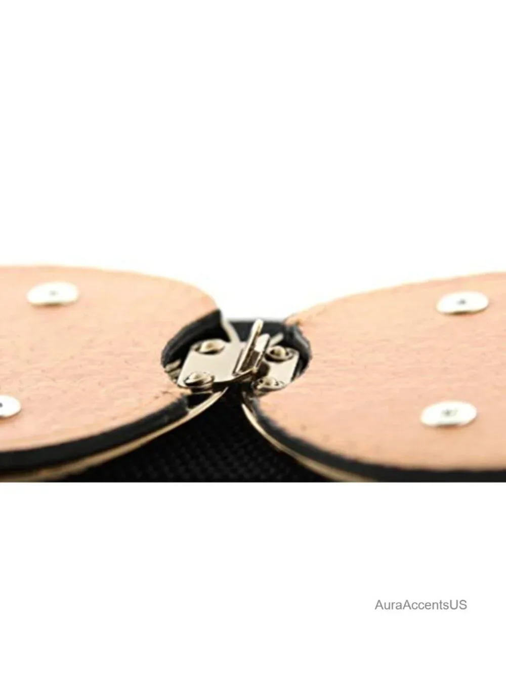 Wide Elastic Waist Belt with Interlock Buckle Faux Leather